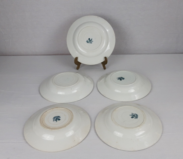 Lot de 5 anciennes assiettes a soupe Margot st Amand n°2488