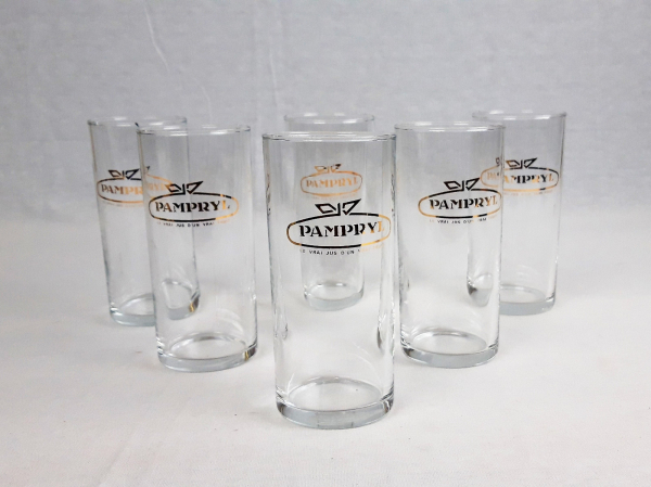 Lot de 6 verres publicitaires PAMPRYL n°2683