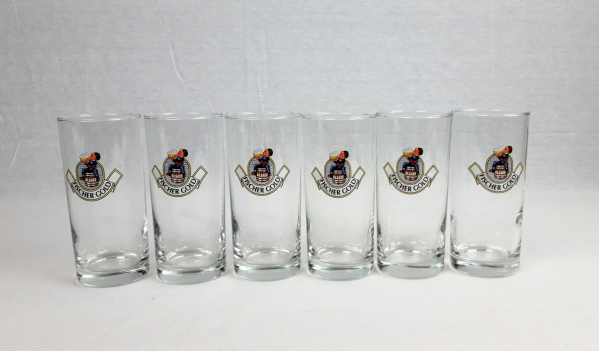 Lot de 6 verres publicitaires Fischer Gold n°2685