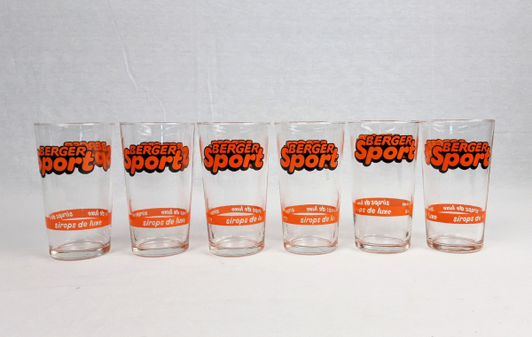 Lot de 6 verres publicitaires Sirop BERGER n°2686