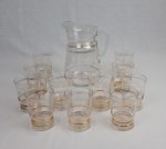 Ancien service / Verres + pichet / n°2773