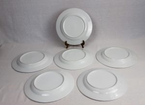 Lot de 6 grandes assiettes plates coquelicot n°2778