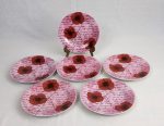 Lot de 6  assiettes a dessert coquelicot n°2776