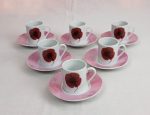 Lot de 6  tasses a café coquelicot n°2753