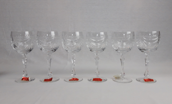 Lot de 6 verres en cristal neufs n°3168