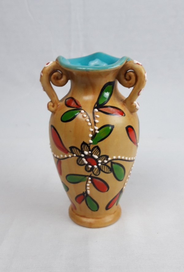 Vase vintage en céramique Santucci Deruta n°2832