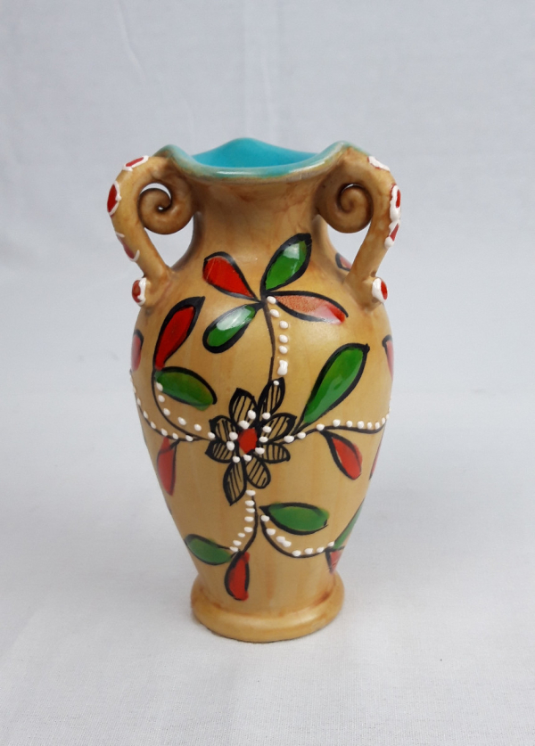 Vase vintage en céramique Santucci Deruta n°2832