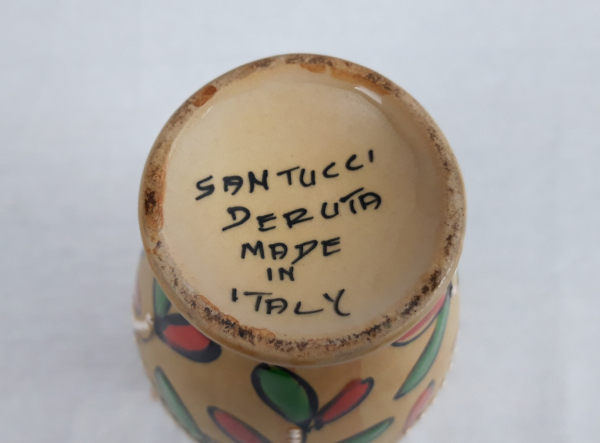 Vase vintage en céramique Santucci Deruta n°2832