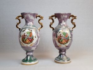 Paire de vases vintages / Scènes galantes / n°3018