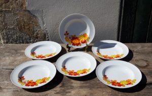 Lot de 6 assiettes a soupe vintages n°3118