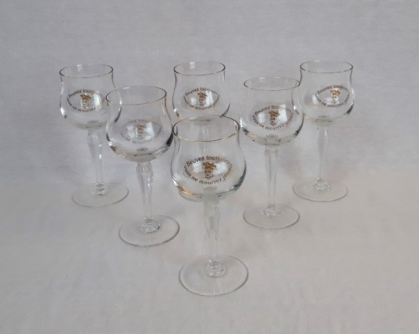 Lot de 6 verres a pied Rabelais n°4176