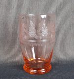 Lot 4 anciens verres gravés / rose / n°8159