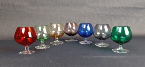 Lot de 7 verres vintages /Couleur / n°8227