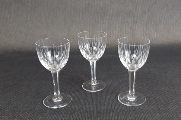 Lot de 3 anciens verres en cristal n°8233