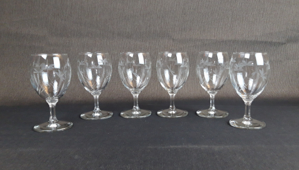 Lot de 6 verres a vin gravés n°8230