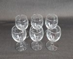 Lot de 6 verres a vin gravés n°8230