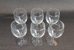 Lot de 6 verres a eau gravés n°8231