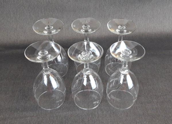 Lot de 6 verres a eau gravés n°8231