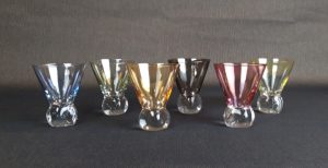 Lot de 6 verres vintages colorés n°8426