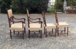 Ancienne paire de fauteuils + 2 chaises n°8566