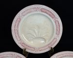 Lot de 5 anciennes assiettes a asperge Bordeaux n°8832