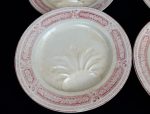 Lot de 5 anciennes assiettes a asperge Bordeaux n°8832