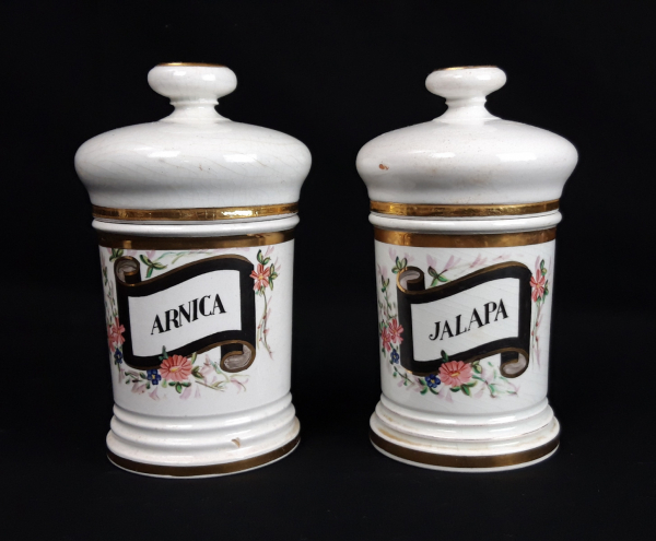 Lot de 2 anciens pots a pharmacie n°2404