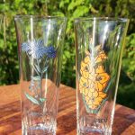 Lot de 4 verres vintages Fleurs n°2801