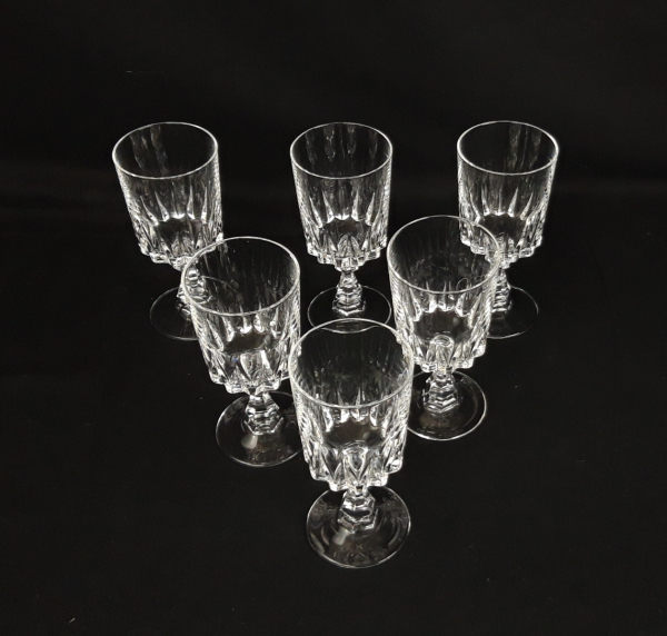 Lot de 6 verres Cristal d'Arques Louvre n°2861