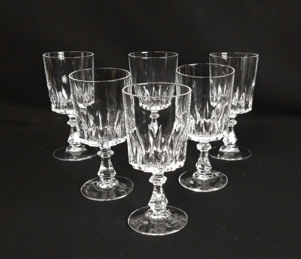 Lot de 6 verres Cristal d'Arques Louvre n°2861