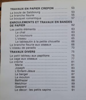 Livre d'occasion / Travaux en papier / n°7125