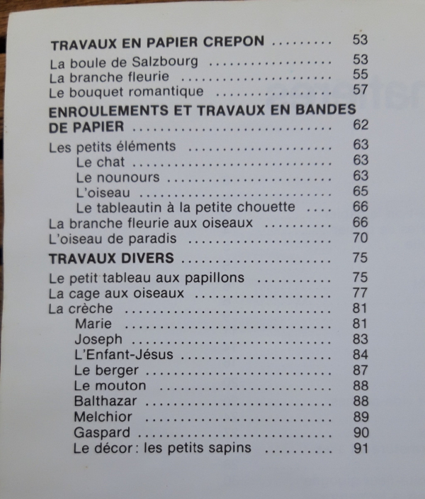 Livre d'occasion / Travaux en papier / n°7125