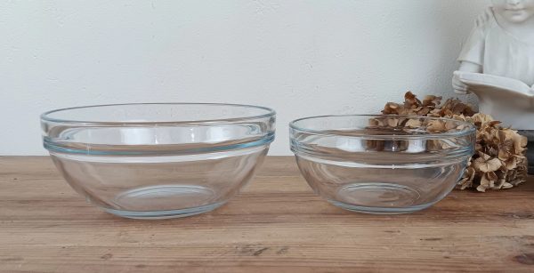 Lot de 2 saladiers en verre n°10279