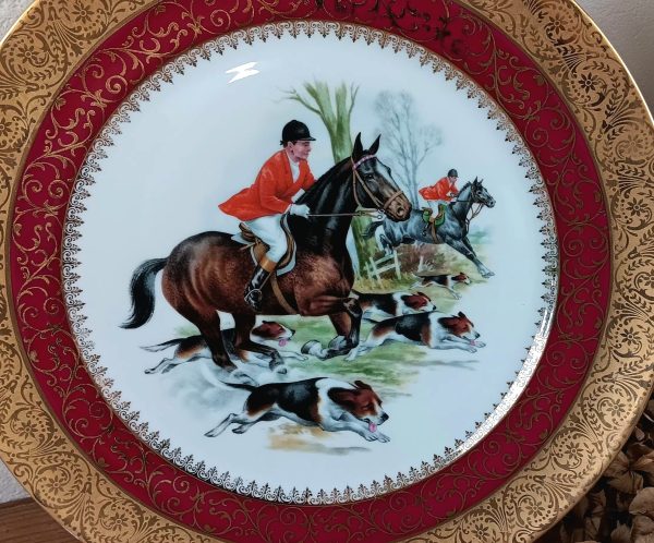 Assiette / Chasse a courre / Limoges / Haviland / n°10332 *