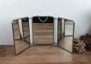 Miroir de barbier vintage / triptyque / n°10467