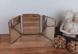 Miroir de barbier vintage / triptyque / n°10469