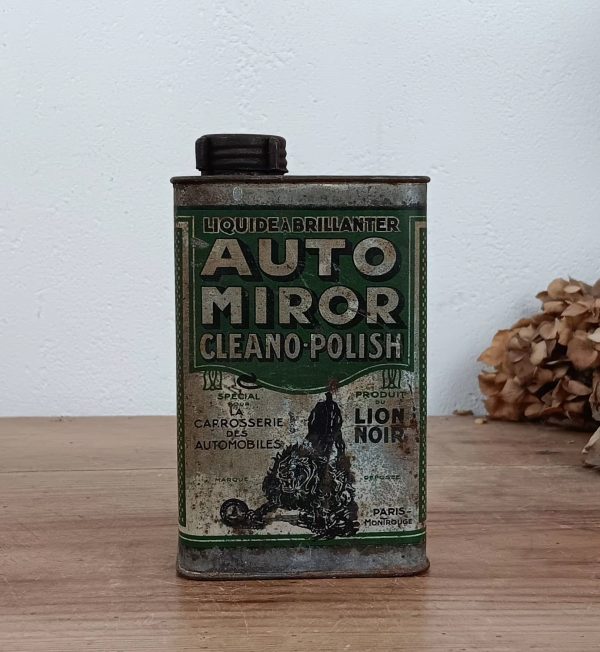 Ancien flacon / Bidon / Auto Miror / Lion Noir n°10491