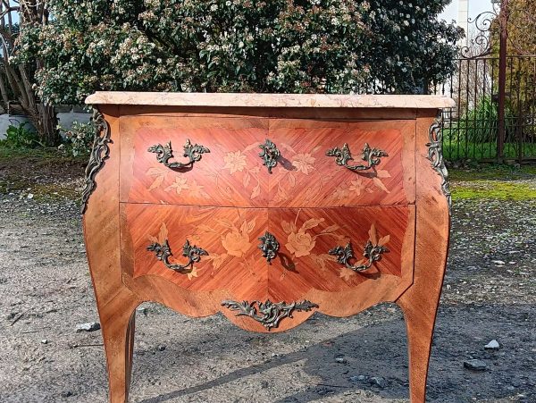 Ancienne commode Louis XV marquetée n°10493