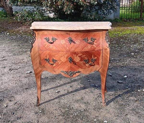 Ancienne commode Louis XV marquetée n°10493