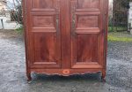 Ancienne armoire Louis XV en noyer avec incrustations n°10498