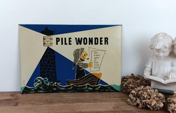 Ancienne plaque publicitaire Pile Wonder n°10500