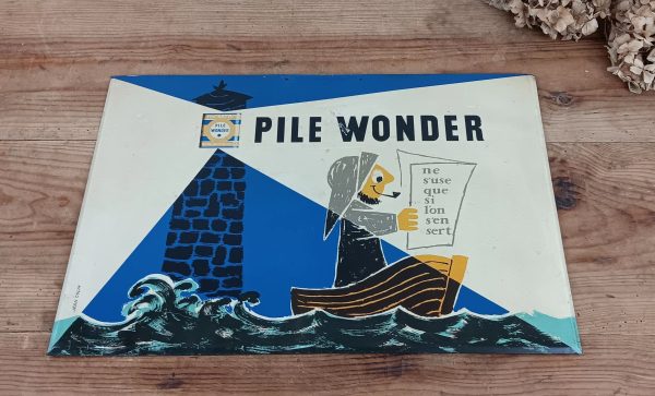 Ancienne plaque publicitaire Pile Wonder n°10500