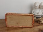Panier a verres vintage en rotin n°10605