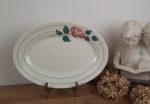 Plat ovale vintage Faïence HBCM François n°10827