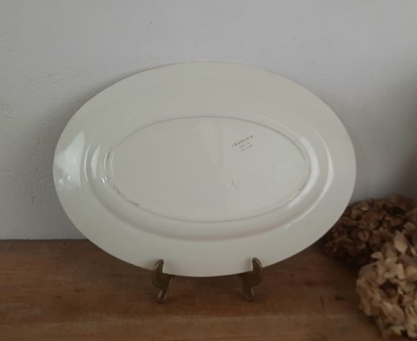 Plat ovale vintage Faïence HBCM François n°10827