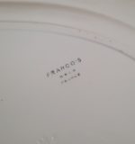 Plat ovale vintage Faïence HBCM François n°10827