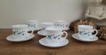Lot de 6 tasses vintages Arcopal Myosotis n°10825