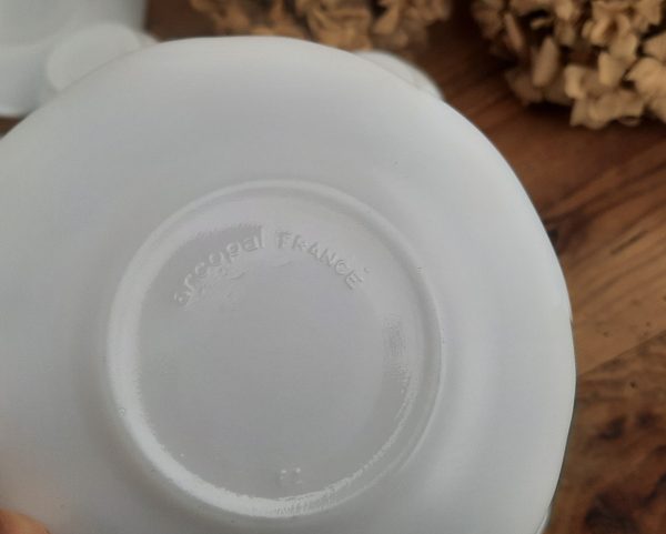 Lot de 6 tasses vintages Arcopal Myosotis n°10825
