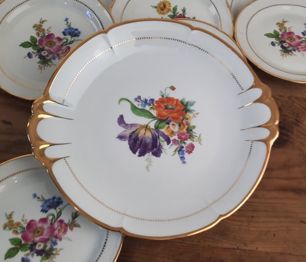 Service a gâteaux vintage en porcelaine de Limoges n°10848