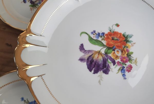 Service a gâteaux vintage en porcelaine de Limoges n°10848